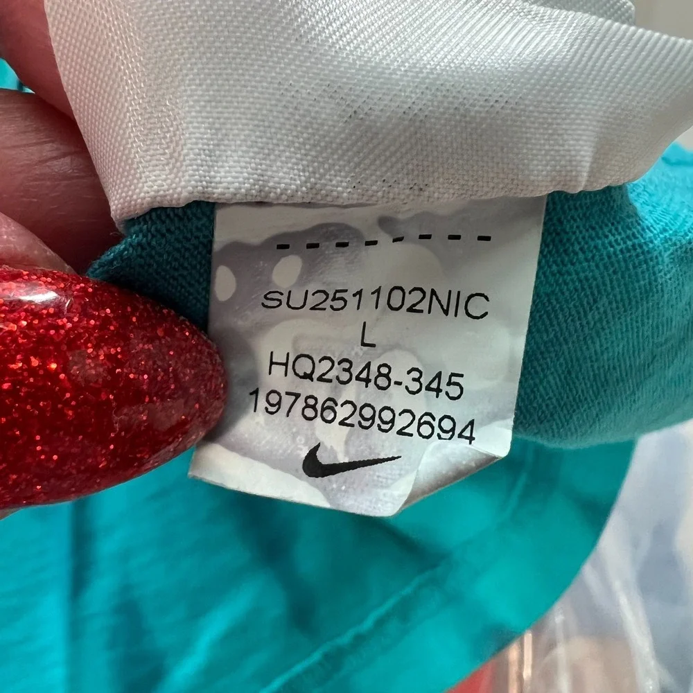 Nike Kids T-Shirt Size L Blue Short Sleeve Sport Casual Spiral Dye Loose Fit NWT - Picture 12 of 12